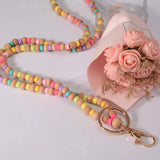 Smile Clay Beads Necklace Keychain Pendant for Women Girls