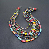 Vintage Multilayer Beads Ethnic Tassel Bib Necklace