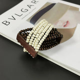 Bohemian Wood Beads Bracelet for Women Vintage Bangle