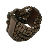 Bohemian Wood Beads Bracelet for Women Vintage Bangle