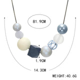 Acrylic Beads Long Necklace Women's Jewelry MX063