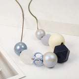 Acrylic Beads Long Necklace Women's Jewelry MX063