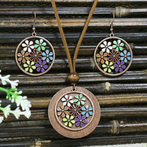 Ethnic Bronze Turquoise Necklace Set Hippy Jewelry Boho Necklaces