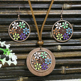 Ethnic Bronze Turquoise Necklace Set Hippy Jewelry Boho Necklaces