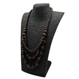 Bohemian Ethnic Style Wooden Brown Beaded Necklace for Women