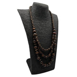Bohemian Ethnic Style Wooden Brown Beaded Necklace for Women