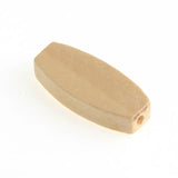 40Pcs 26x11x5mm Flat Wooden Beads for Jewelry Making DIY Rattle Necklace