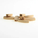 40Pcs 26x11x5mm Flat Wooden Beads for Jewelry Making DIY Rattle Necklace