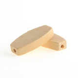 40Pcs 26x11x5mm Flat Wooden Beads for Jewelry Making DIY Rattle Necklace