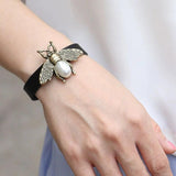 Vintage Leather Wrap Bracelet with Charm Wood Beads