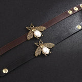 Vintage Leather Wrap Bracelet with Charm Wood Beads