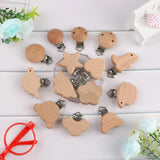 Kovict 5Pcs Beech Wooden Clips DIY Pacifier Chain Crafts Accessories