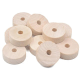 30x10mm Natural Wood Rondelle Beads for DIY Crafts 10pcs
