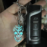 Gothic Wolf Glow In The Dark Keychain
