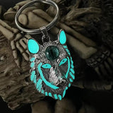 Gothic Wolf Glow In The Dark Keychain
