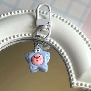 Loopy Key Chain Cartoon Starfish Fish Pendant Strawberry Rabbit Key Ring