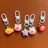 Loopy Key Chain Cartoon Starfish Fish Pendant Strawberry Rabbit Key Ring