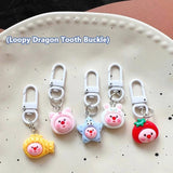 Loopy Key Chain Cartoon Starfish Fish Pendant Strawberry Rabbit Key Ring