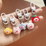 Loopy Key Chain Cartoon Starfish Fish Pendant Strawberry Rabbit Key Ring