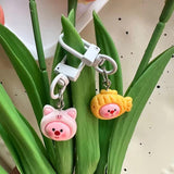 Loopy Key Chain Cartoon Starfish Fish Pendant Strawberry Rabbit Key Ring