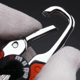 3pcs Stainless Steel Creative Key Holder Car Keychain Keyring Men Key Chain