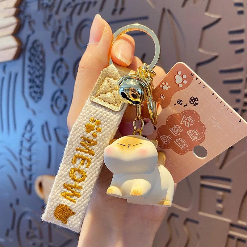 Cat Key Chains Resin Animal Keychain Car Bag Charm Pendant