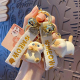 Cat Key Chains Resin Animal Keychain Car Bag Charm Pendant