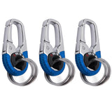 Car Keychain Stainless Steel Buckle Double Ring Auto Key Chain Keyring