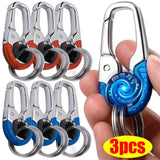 Car Keychain Stainless Steel Buckle Double Ring Auto Key Chain Keyring