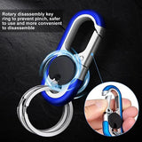 Car Keychain Stainless Steel Buckle Double Ring Auto Key Chain Keyring