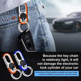 Car Keychain Stainless Steel Buckle Double Ring Auto Key Chain Keyring
