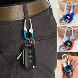 Car Keychain Stainless Steel Buckle Double Ring Auto Key Chain Keyring