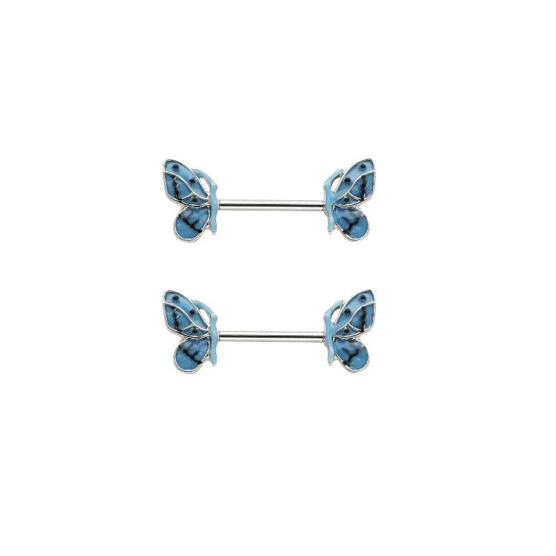 Butterfly Nipple Piercing Stainless Steel Nipple Ring Body Piercing Jewelry