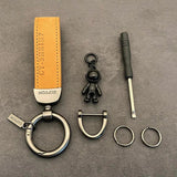 Astronaut Pendant Key Chain Leather Ring Ornaments for Men and Women
