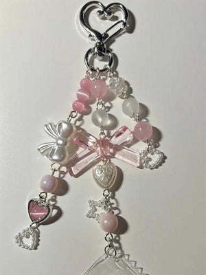 Y2K Fairytale Keychain Pink Candy Phone Charm