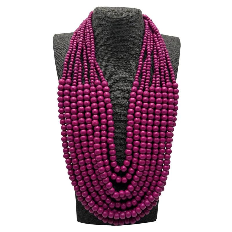 Wind Layer Wood Necklace & 8 Layer Pendant African Jewelry