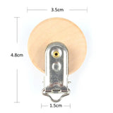 5pcs Baby Wooden Pacifier Clip DIY Silicone Beads Chain Accessory