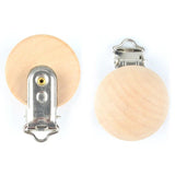 5pcs Baby Wooden Pacifier Clip DIY Silicone Beads Chain Accessory