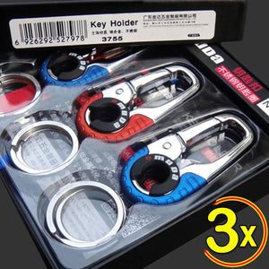 3pcs Stainless Steel Hook Keychain Outdoor Carabiner Climbing Tool