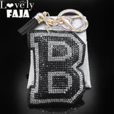 Gothic A-Z Initial Keyring Tassel Geometric Keychain KXH142