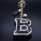 Gothic A-Z Initial Keyring Tassel Geometric Keychain KXH142