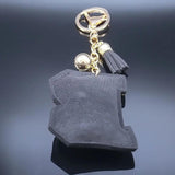 Gothic A-Z Initial Keyring Tassel Geometric Keychain KXH142