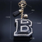 Gothic A-Z Initial Keyring Tassel Geometric Keychain KXH142