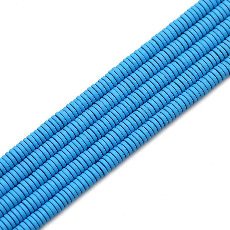 Spacer Flat Round Coin Rubber Hematite Beads for Jewelry Making