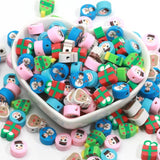20-100pcs Christmas Polymer Clay Spacer Beads For DIY Jewelry Making