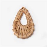 Korea Straw Weave Charms Rattan Bohemia Geometric Drop Earrings