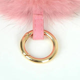 Real Fox Fur Pom Pom Keychain - Fluffy Pompom Pendant