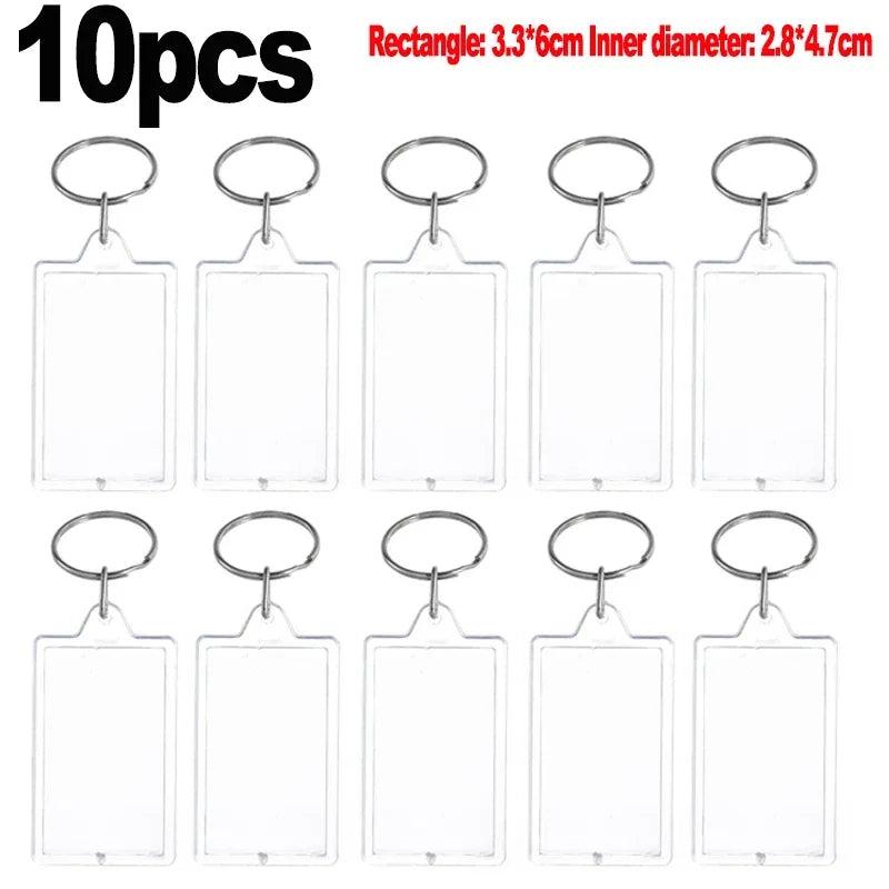 Clear Acrylic Photo Frame Keychain - Custom Insert Photo