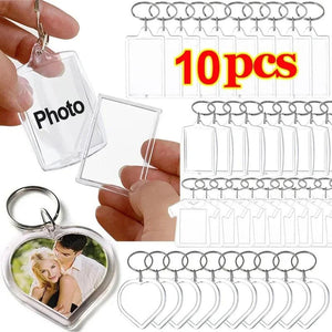 Clear Acrylic Photo Frame Keychain - Custom Insert Photo