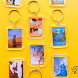 Clear Acrylic Photo Frame Keychain - Custom Insert Photo